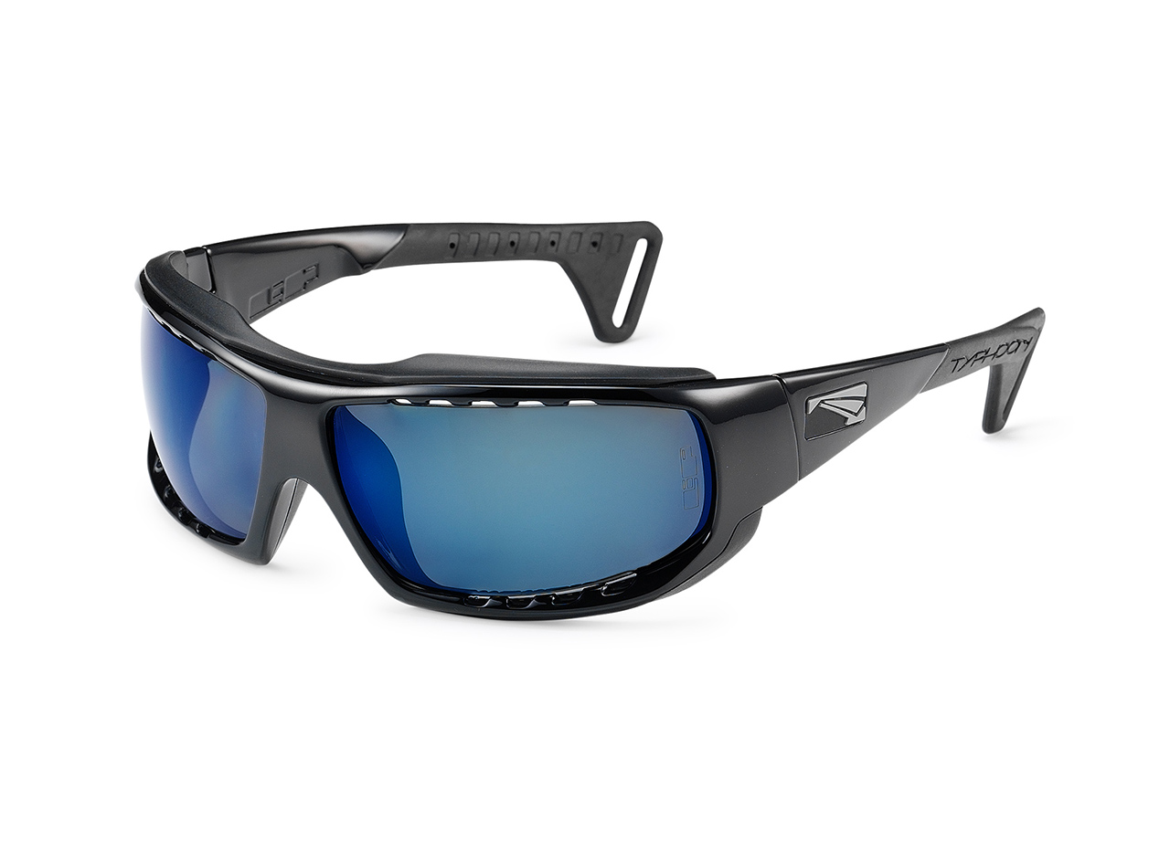 TYPHOON CLX - GLOSS BLACK - BLACK - BLUE LENSES