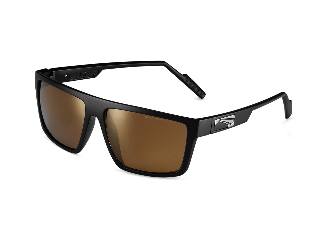 TWIST gloss black brown lens gold mirror