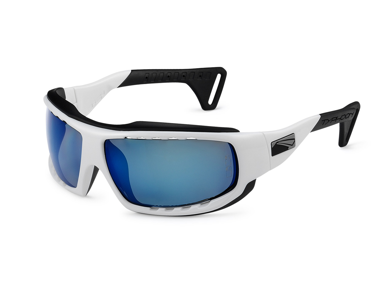 TYPHOON UP - GLOSS WHITE - BLACK - BLUE LENSES